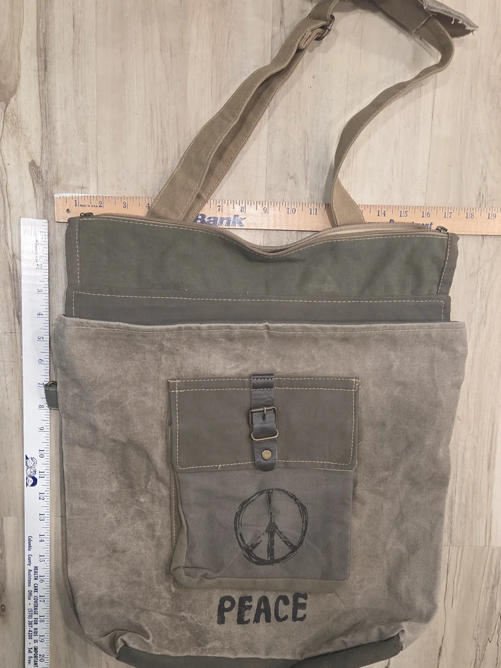 Vintage Addiction Messenger Crossbody Peace Bag